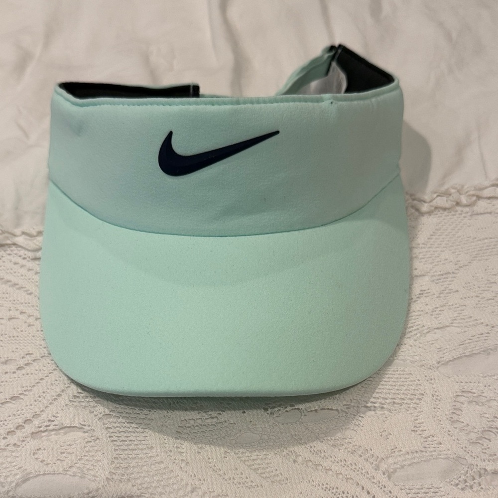 Nike Mint Green Visor with Navy Swoosh